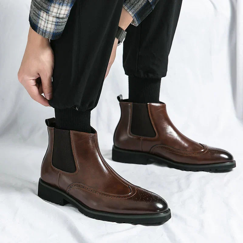 David – Elegante leren Chelsea boots