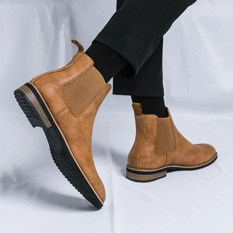 Robert – Elegante Chelsea Boots van Leer